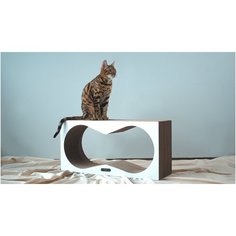 Когтеточка- лежанка из картона Tommy Cat Конвекс, белая