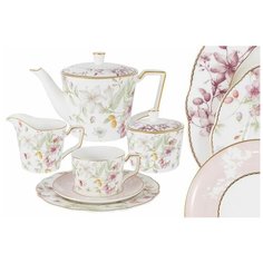 Чайный сервиз Цветы На 6 персон 21 предмет Emily