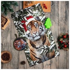 Этель Набор подарочный Tiger кухонное полотенце, прихватка, силиконовая форма