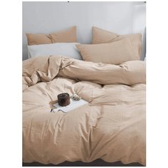 Постельное белье GoodNight Сатин Делюкс 1.5 сп. (с нав. 50х70) бежевый