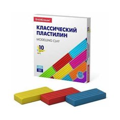 Пластилин классический ErichKrause Basic 10 цветов, 160г (коробка)