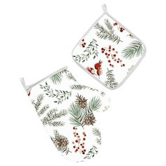 Традиция Кухонный набор Ягодки прихватка (18х18см)+варежка (30х17см) хлопок 100%