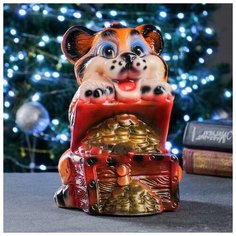 Хорошие сувениры Копилка "Тигр с сундуком" 23х16см