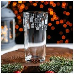 Доляна Стакан высокий Доляна «Время подарков», 230 мл, цвет серебро