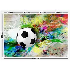 Фотообои / флизелиновые обои Футбол 4 x 2,7 м Photostena