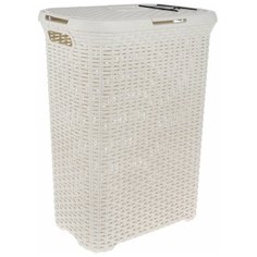 Корзина для белья CURVER RATTAN STYLE 40л кремовая