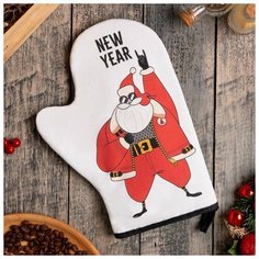 Этель Варежка- прихватка "Rock grandfather" 20х28см, саржа, 100% х/л, ватин 250г/м2