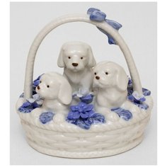Фигурка Щенки в корзинке Размер: 10,5*9,5*10,5 см Pavone