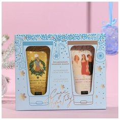 Чистое счастье Набор «Сияй и удивляй» скраб и крем для тела 200 мл, манго и кокос