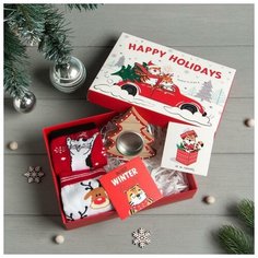 KAFTAN Подарочный набор KAFTAN "Happy Holidays" носки р, 36-39, подсвечник