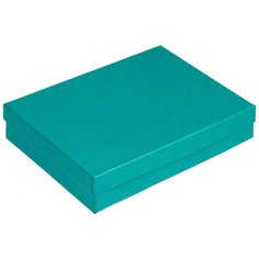Коробка крышка- дно "Ризон" 21,5х15,5х4,5 см бирюзовая Ниенаprint