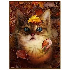 MILATO Алмазная мозаика «В осенних листьях», 29 цветов