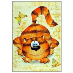 MILATO Алмазная мозаика «Охота на бабочек» 29.5x20.5 см, 26 цветов
