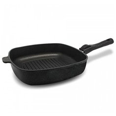 Сковорода- гриль квадратная со съемной ручкой GIGANT Newline 26х26 см BAF