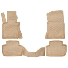 Коврики в салон BMW X3 (E83), 2003-2006, 2006-2010, 4 шт. (полиуретан, бежевые) Element