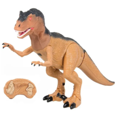 Радиоуправляемый робот динозавр Тираннозавр, Dinosaurs Island Toys RS6122A Тирекс, глаза светятся, ходит, рычит, подвижная голова, пасть, хвост, на пульте управления, 52х29.5х11 см