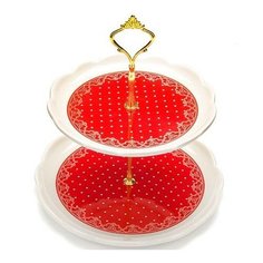 Конфетница 2х ярусная 20+24см Loraine 25827 KSMB-25827