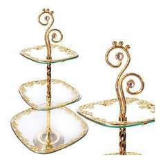 Конфетница 3- х ярус. Ванесса- премиум Loraine 30425 KSMB-30425