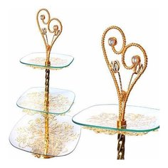 Конфетница 3х ярус. Ванесса- премиум Loraine 30423 KSMB-30423