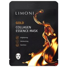 Limoni Тканевая маска для лица восстанавливающая с коллоидным золотом и коллагеном Gold Collagen Essence Mask, 23 г