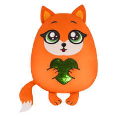 Игрушка-антистресс Maxitoys Лиса с сердцем, 35 см