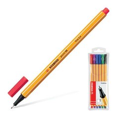 Набор капиллярных ручек (линеров) STABILO 6 шт., ассорти, "Point", линия письма 0,4 мм, 88/6