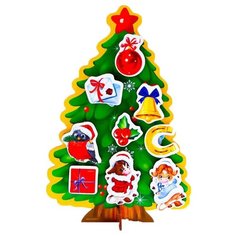 Головоломка Лесная мастерская Ёлочка с бычками (4276238) зеленый