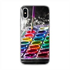 Силиконовый чехол "Палитра красок" на Apple iPhone XS / Айфон XS Case Place