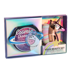Beauty Fox Набор: запечённый хайлайтер и кисть для макияжа Cosmic unicorn, №1