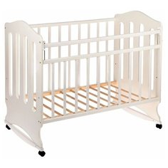 ВДК Детская кроватка «Чудо» на колёсах или качалке, цвет белый Волжская деревообрабатывающая компания