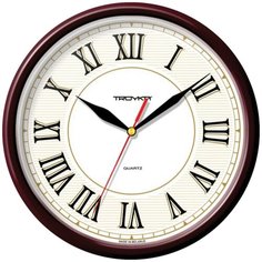 Часы настенные кварцевые Тройка 91931915 коричневый