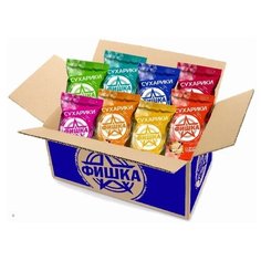 Сухарики Фишка ассорти, 130г по 18шт