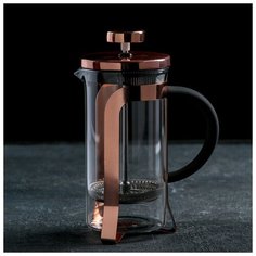 Френч- пресс "Роскошь" 350 мл, 12х8х18 см, цвет бронзовый 4453049 Сима ленд