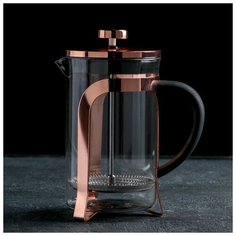 Френч- пресс "Роскошь" 800 мл, 16х10,5х19,5 см, цвет бронзовый 3600731 Сима ленд