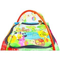 Детский развивающий коврик для малышей Baby Toys, с подвесками-игрушками, коврик с дугами для малышей 988-3, возраст 0+, 89х82х42 см