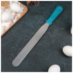 Лопатка- палетка "Космос" с пластик ручкой, прямая, 36,5х3х1,5 см, раб часть 25 см (10") 4708559 Сима ленд