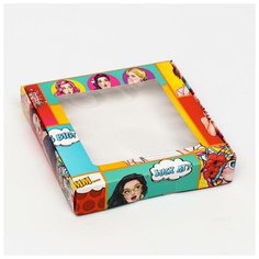 Коробка самосборная, "Pop- art 2", 16 х 16 х 3 см, набор 10 шт. 7087968 Сима ленд