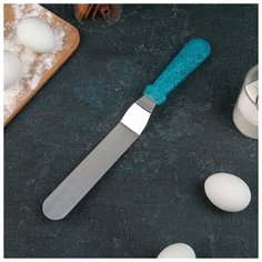 Лопатка- палетка "Космос" с пластик ручкой, изогнутая, 31х3,1х3,5 см, раб часть 20 см (8") 4708555 Сима ленд