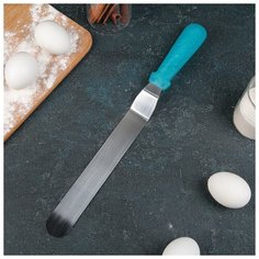 Лопатка- палетка "Космос" с пластик ручкой, изогнутая, 36х3,1х3,5 см, раб часть 25 см (10") 4708556 Сима ленд