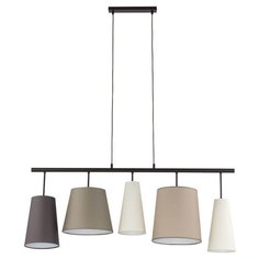 Светильник TK Lighting 1908 Pedro 5, E27, 300 Вт, кол-во ламп: 5 шт., цвет арматуры: коричневый, цвет плафона: бежевый