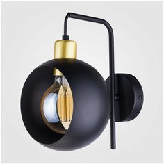 Настенный светильник TK Lighting Cyklop Black 2750, E27, 60 Вт, кол-во ламп: 1 шт., цвет арматуры: золотой, цвет плафона: черный
