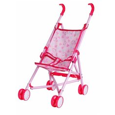 Прогулочная коляска- трость для кукол, детские ролевые игрушки, игра в "дочки- матери", цвет розовый, металл, игрушка для детей, игрушка для девочек Компания Друзей