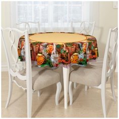 Скатерть круглая; СКГБ006-18696; Размер: 145Q Сирень