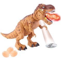 Интерактивная игрушка динозавр Тираннозавр Dinosaurs Island 818 Тирекс, ходит, рычит, пускает пар из пасти, откладывает яйца, подвижная голова, проекция луча, 40х26х12 см