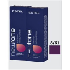 ESTEL PROFESSIONAL Оттеночный бальзам NEWTONE маска для тонирования волос 8/61 светло- русый фиолетово- пепельный 60 мл