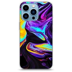 Силиконовый чехол "Фиолетовый флюид арт" на Apple iPhone 13 Pro / Айфон 13 Про Case Place