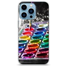Силиконовый чехол "Палитра красок" на Apple iPhone 13 Pro / Айфон 13 Про Case Place