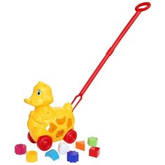 Каталка-игрушка Green Plast Утка (УР001) желтый