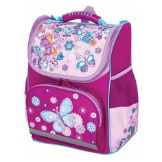 Ранец пифагор BASIC, с эргономичной спинкой, "BUTTERFLY", 35х28х18 см, 228810