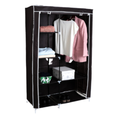 HOMSU Тканевый шкаф для одежды 100х50х170 см кофейный